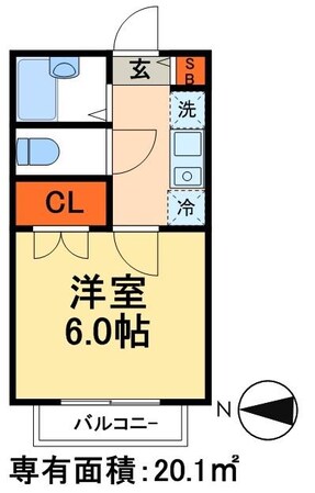 クレアール西新井の物件間取画像
